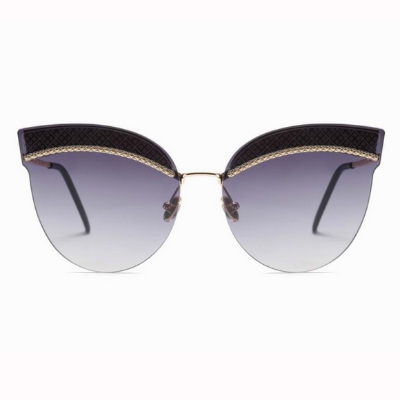 Retro Cateye Eyebrow Sunglasses - Picture 2 of 3